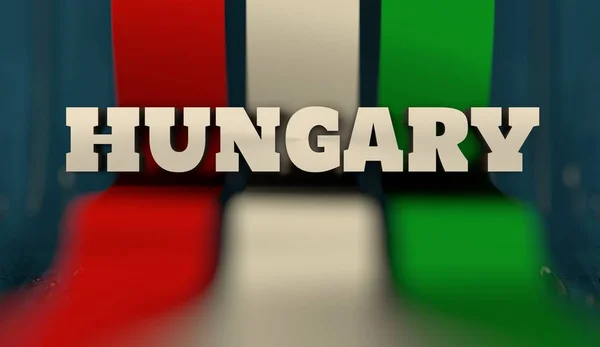 Koncepcja projektowa flaga Węgier — Zdjęcie stockowe
