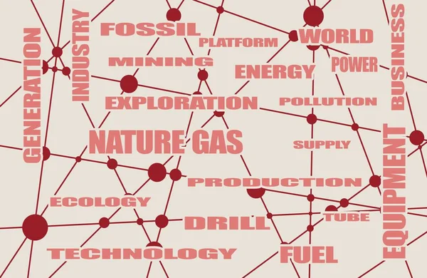 Φύση αερίου βιομηχανία σχετική λέξεις — Διανυσματικό Αρχείο