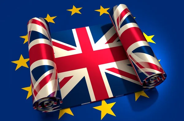 Great Britain and European Union relationships — Stock Photo, Image