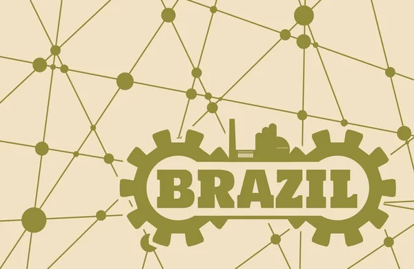 Brasilianisches Wort eingebaut — Stockvektor