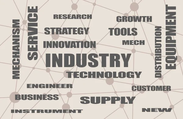 Concepto de nube palabra industria — Archivo Imágenes Vectoriales