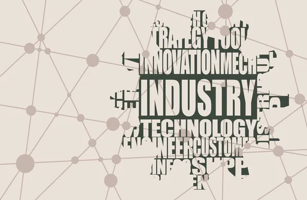 Concepto de nube palabra industria — Archivo Imágenes Vectoriales