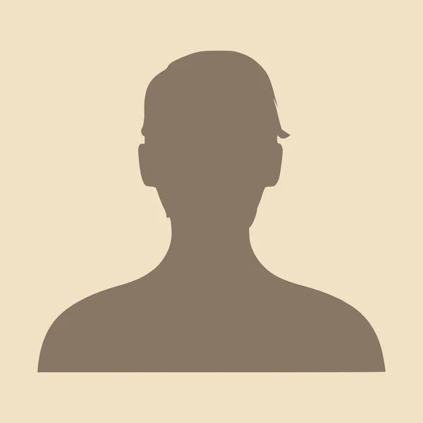 Silhouette di una testa femminile. Vista profilo viso . — Vettoriale Stock