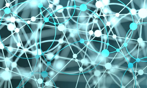 Molecule And Communication Background. Illustration.