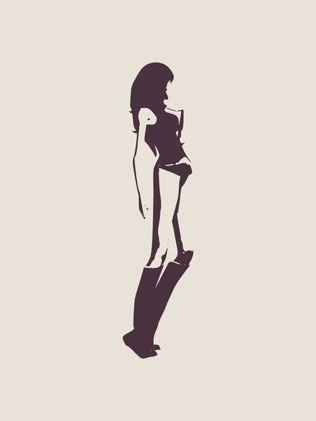 Silhouette de femmes sexy — Image vectorielle