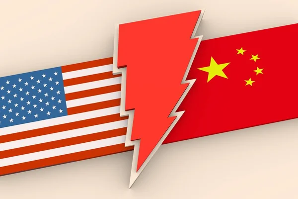 Vztahy mezi Usa a Čínou — Stock fotografie