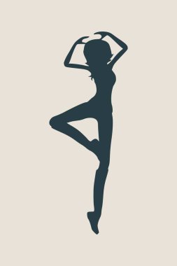 Dans eden bir kızın silueti.