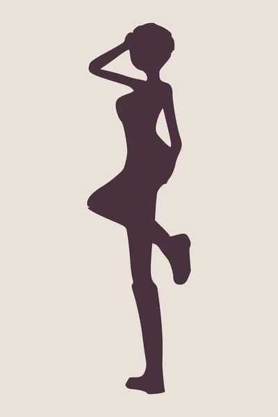 Silhouette donne sexy — Vettoriale Stock