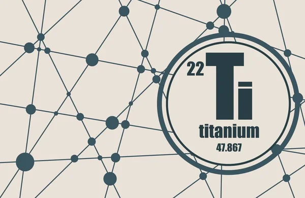 Elemento químico de titânio. —  Vetores de Stock