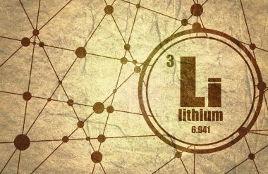 Lithium chemical element. clipart