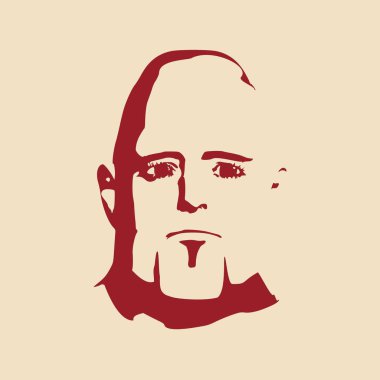 Sakallı acımasız kel adam