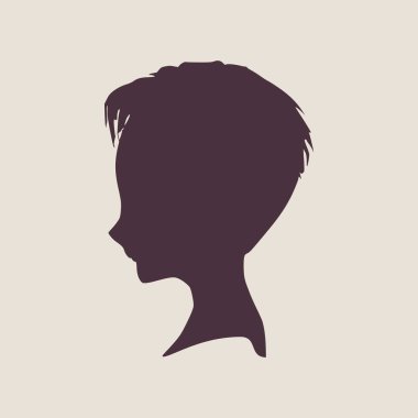 Küçük Kız Profil Silueti.