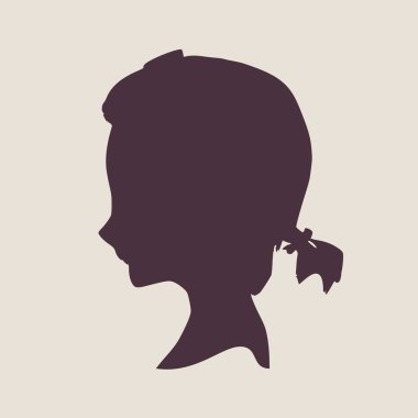 Küçük Kız Profil Silueti.