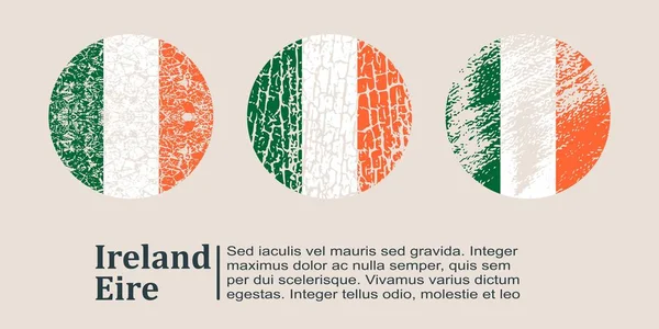 Irlande drapeau concept de conception — Image vectorielle