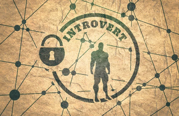 Introvert metaphor icon — Stock Photo, Image