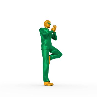 İşadamı ellerini dua katlanmış..