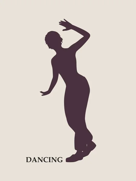 Les femmes abstraites dans la pose de danse — Image vectorielle