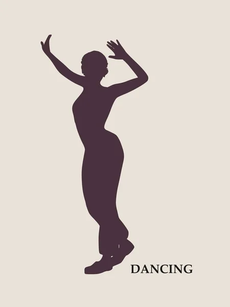 Donne astratte in posa danza — Vettoriale Stock