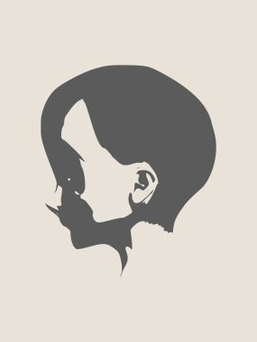 Küçük Kız Profil Silueti.