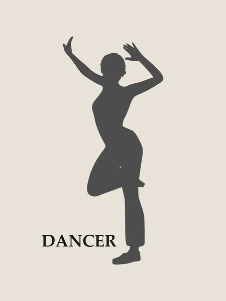 Abstracte vrouwen in dansen pose — Stockvector