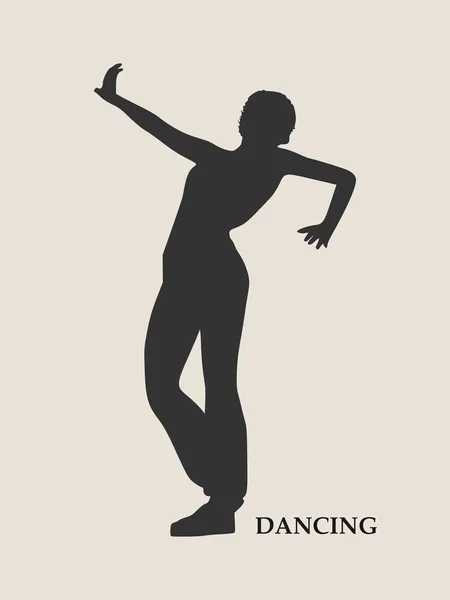 Abstracte vrouwen in dansen pose — Stockvector