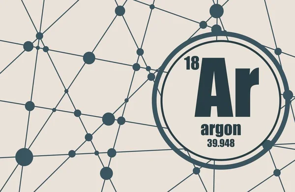Argon élément chimique. — Image vectorielle