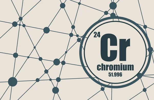 Elemento químico de cromo . — Archivo Imágenes Vectoriales