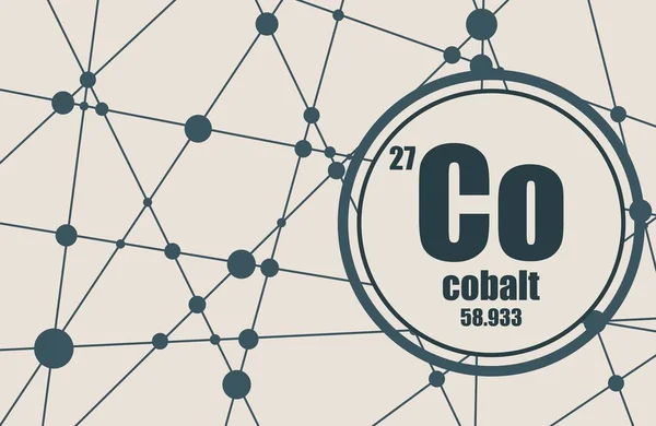 Elemento químico de cobalto . — Vetor de Stock