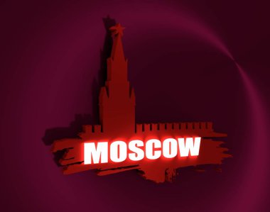Moskova 'daki Spasskaya Kremlin Kulesi