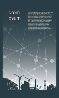 Enerji ve güç Icons set. Broşür tasarımı