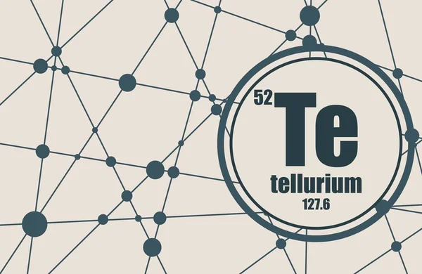 Chemický prvek tellur. — Stockový vektor