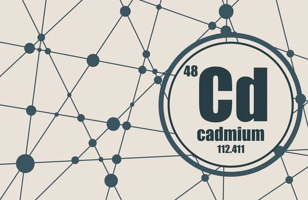 Cadmiumchemisches Element. — Stockvektor