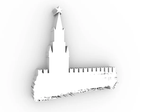 Moskova 'daki Spasskaya Kremlin Kulesi — Stok fotoğraf