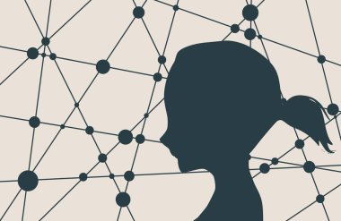 bir kadının baş silüeti