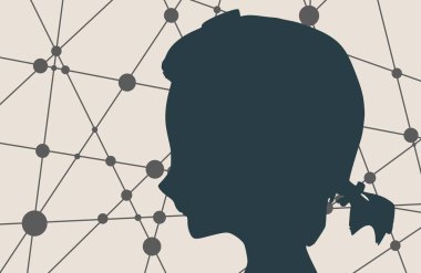 bir kadının baş silüeti