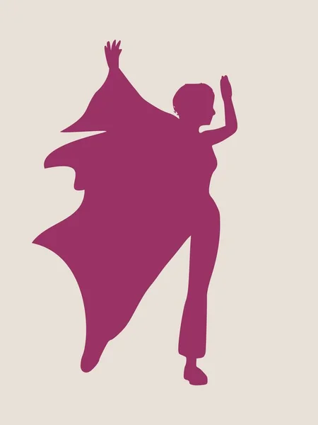 Mujeres abstractas en pose de baile — Vector de stock