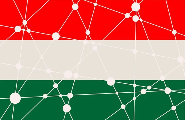 Vlaggenconcept Hongarije — Stockvector
