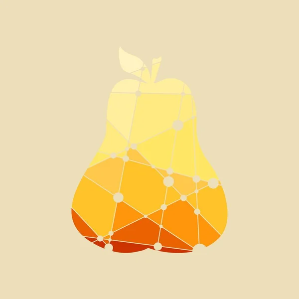 Vector pear multicolor illustration — Stock Vector