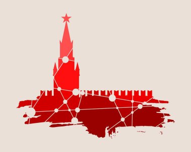 Moskova 'daki Spasskaya Kremlin Kulesi