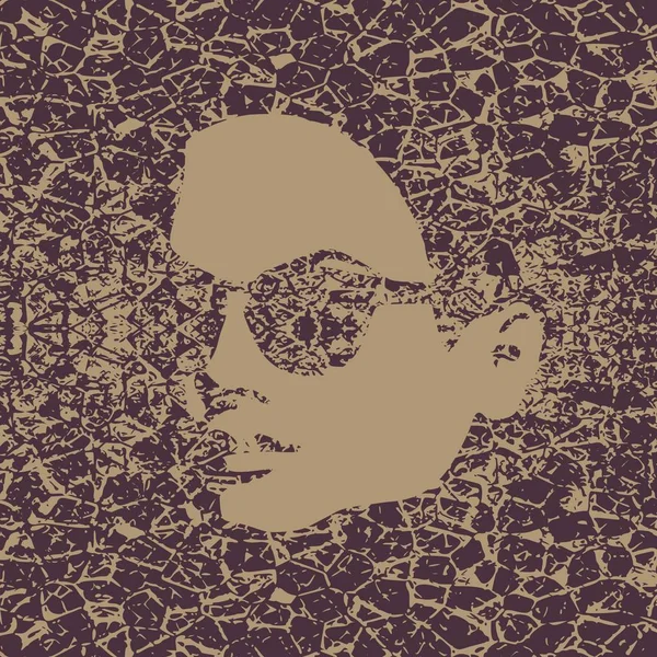 Retrato de mujer hermosa en gafas de sol negras . — Vector de stock