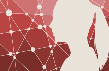 bir kadının baş silüeti