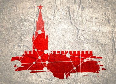 Moskova 'daki Spasskaya Kremlin Kulesi