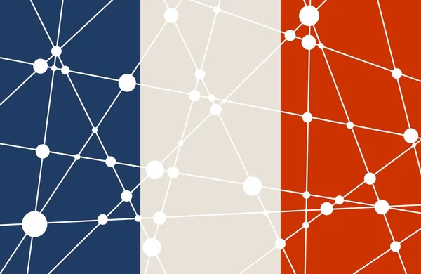 Francia bandera concepto — Vector de stock