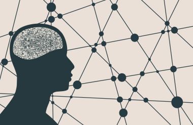 Bir adamın silueti.