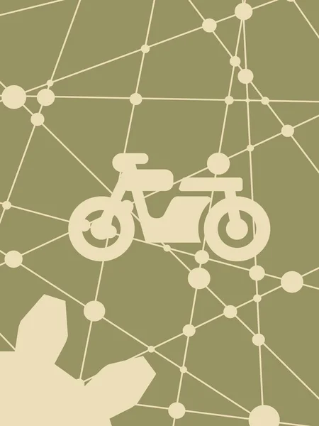 Motorfiets pictogram. Eenvoudige pictogram — Stockvector