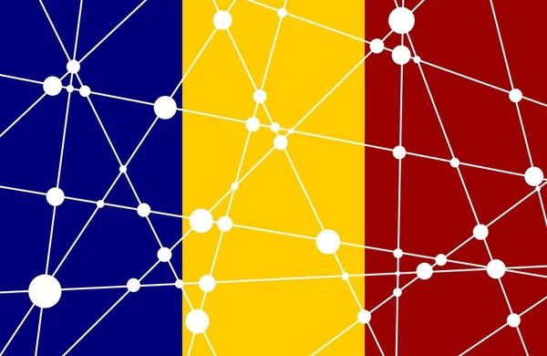 Conceito de bandeira Roménia — Vetor de Stock