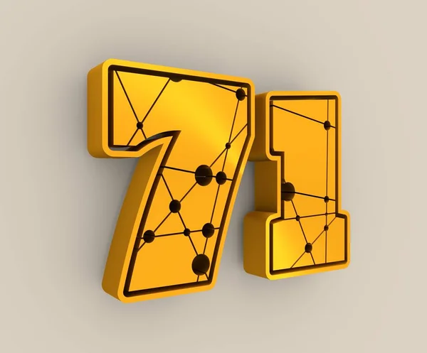 71 number illustration. — Stock Photo, Image