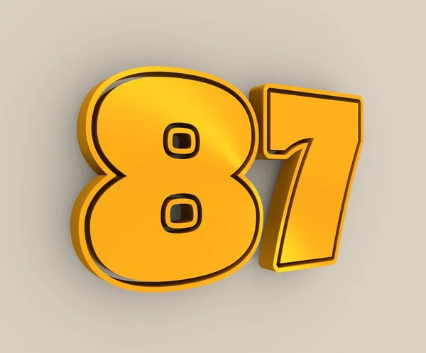 87 number illustration. — Stock Photo, Image