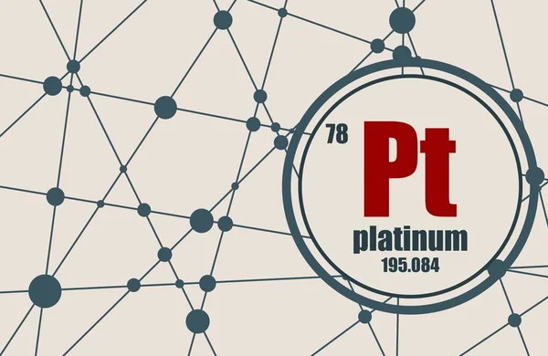 Elemento químico platino . — Archivo Imágenes Vectoriales