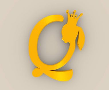 Vintage queen siluet. Ortaçağ Kraliçe profili